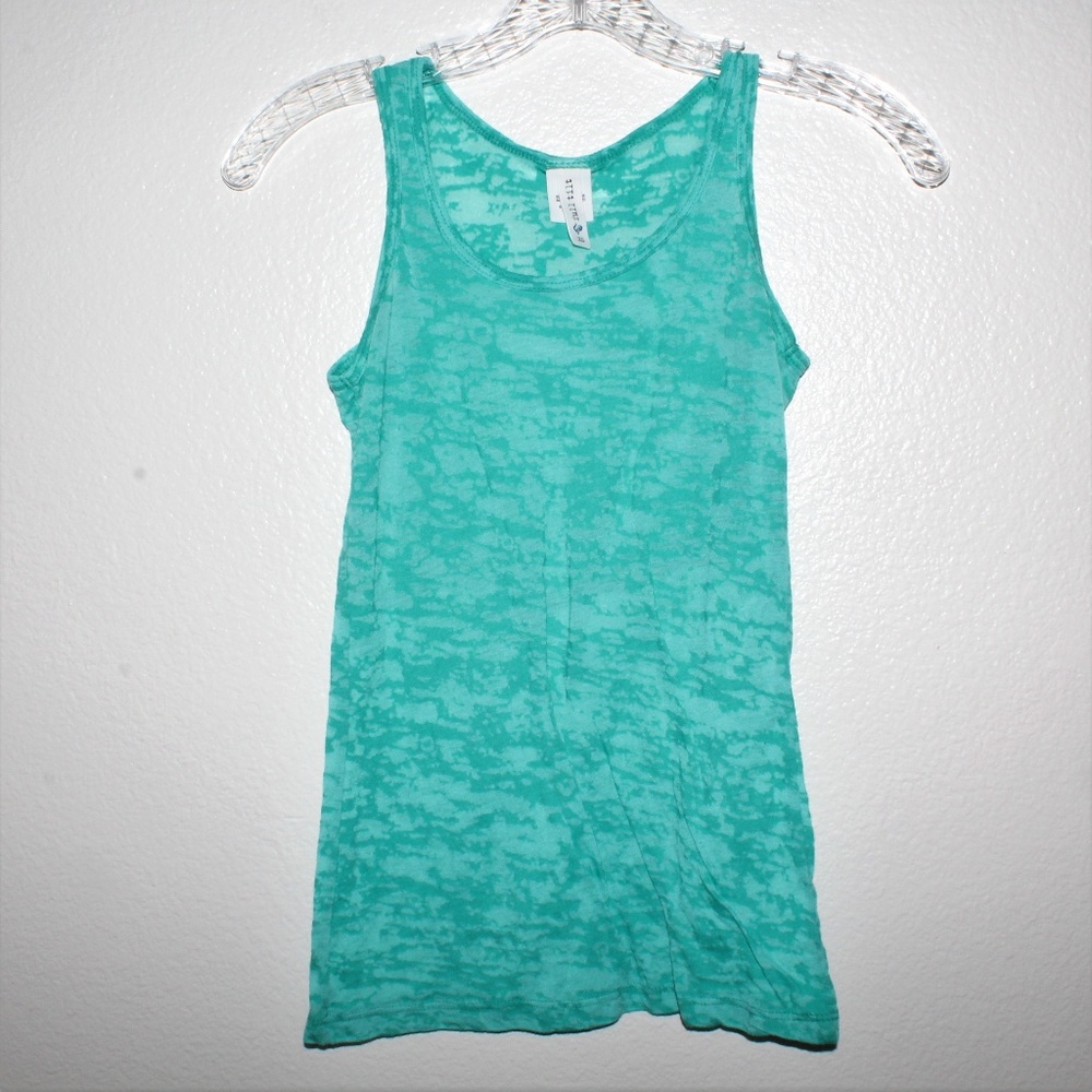 Full Tilt | Teal Burnout Tank Top